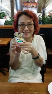 Mum and her candy crush birthday cupcake